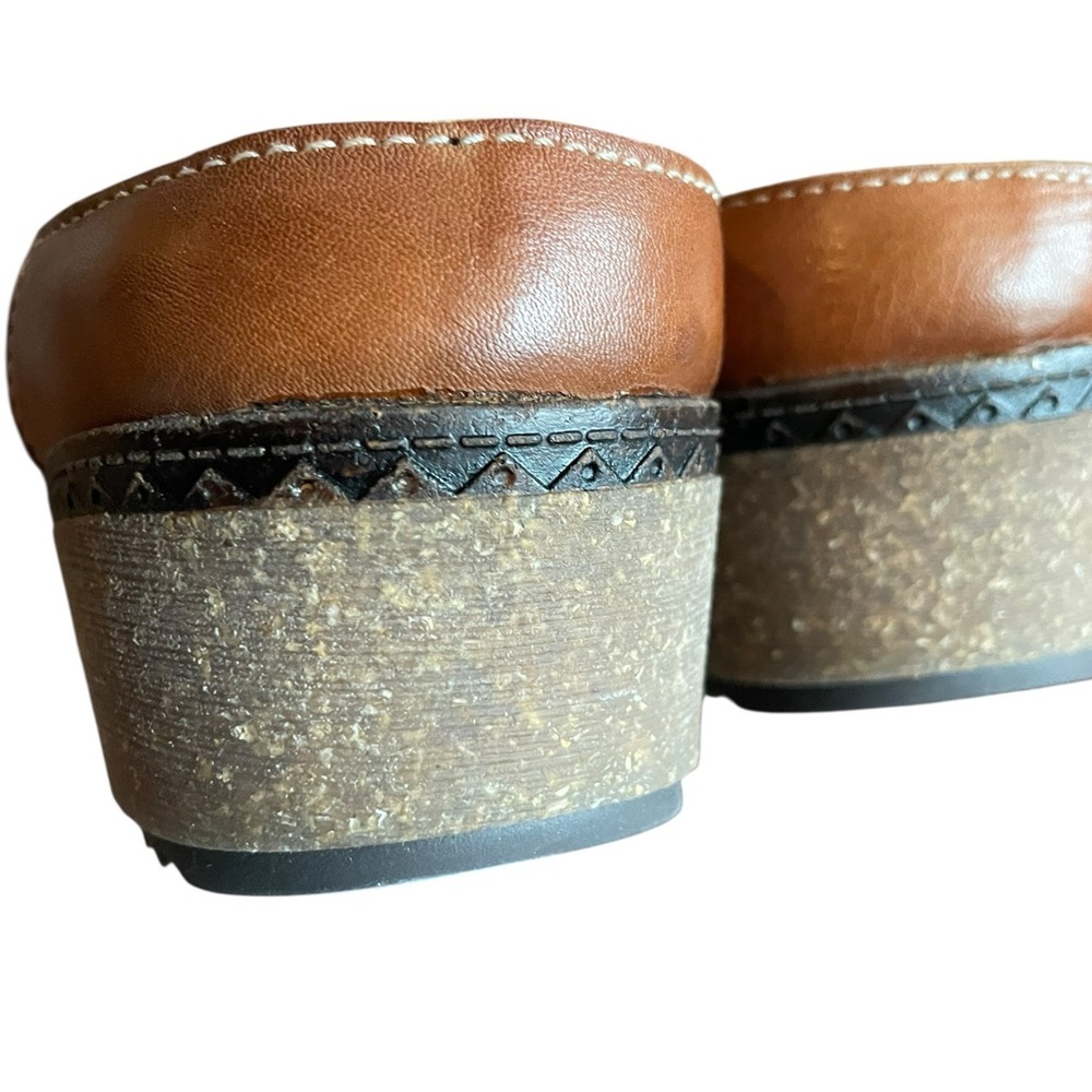 Pikolinos Women’s Granada Leather Clogs Brandy 38 US 7.5-8 Comfort Walking Brown - Picture 15 of 16